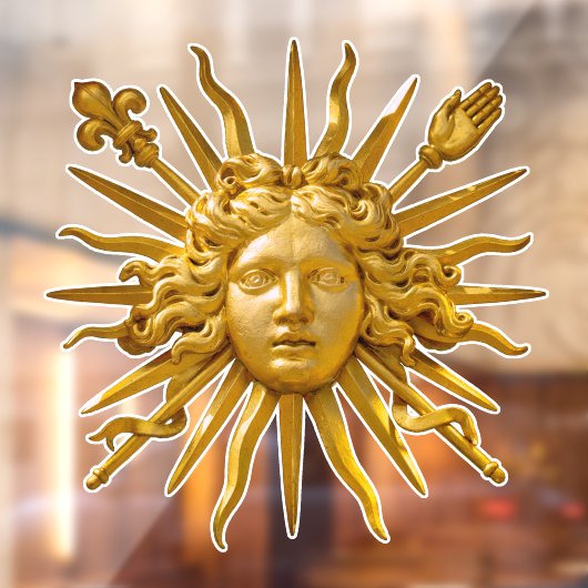 Symbool van Louis XIV de Sun King Raamsticker (Vel 2)