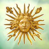 Symbool van Louis XIV de Sun King Raamsticker (Vel 3)