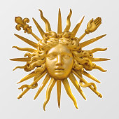 Symbool van Louis XIV de Sun King Raamsticker (Vel)