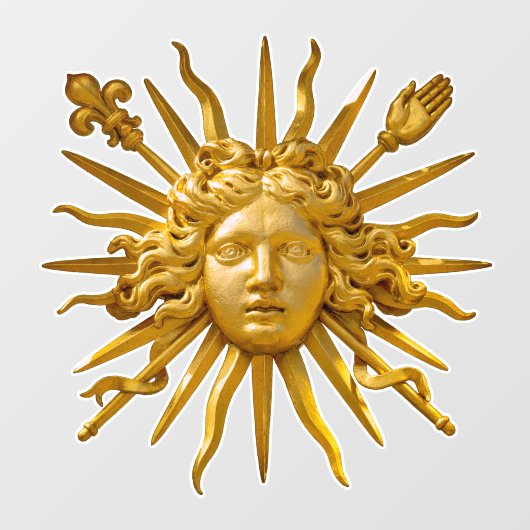 Symbool van Louis XIV de Sun King Raamsticker (Vel)