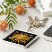 Symbool van Louis XIV de Sun King Sleutelhanger (Zijkant)