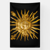 Symbool van Louis XIV de Sun King Spandoek (Verticaal)
