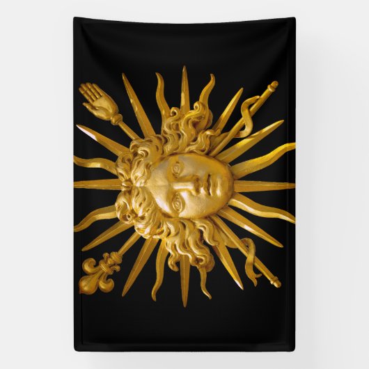 Symbool van Louis XIV de Sun King Spandoek (Verticaal)