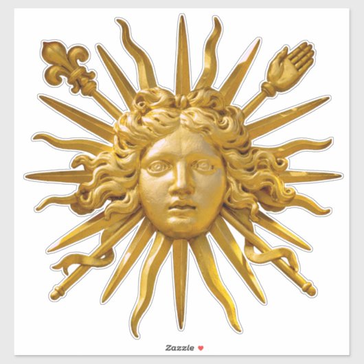Symbool van Louis XIV de Sun King Sticker (Vel)