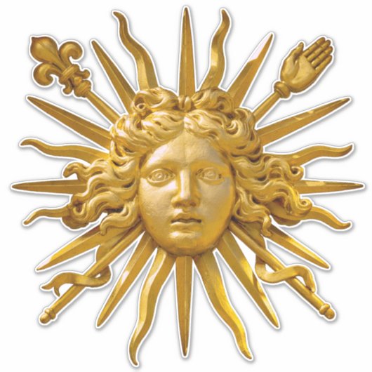 Symbool van Louis XIV de Sun King Sticker (Voorkant)