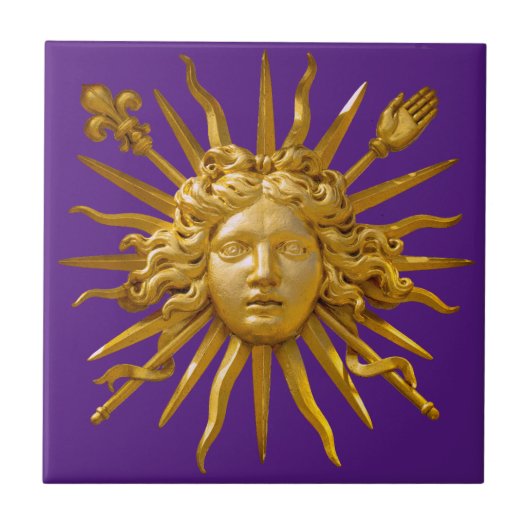 Symbool van Louis XIV de Sun King Tegeltje (Voorkant)