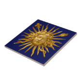 Symbool van Louis XIV de Sun King Tegeltje (Zijkant)