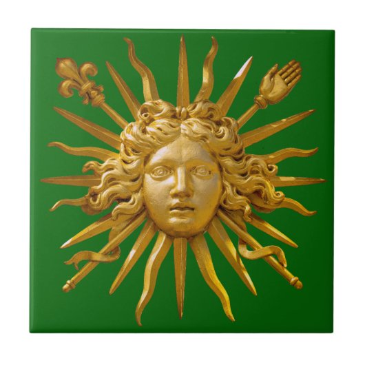 Symbool van Louis XIV de Sun King Tegeltje (Voorkant)