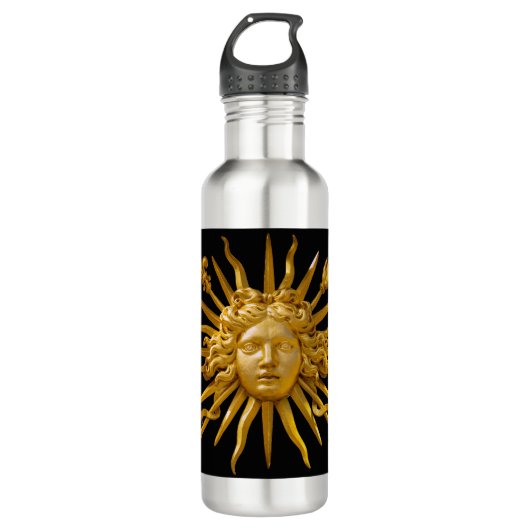 Symbool van Louis XIV de Sun King Waterfles (Voorkant)