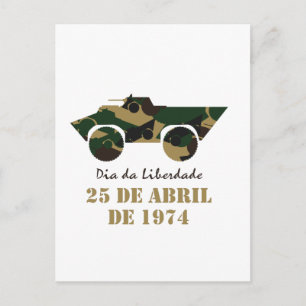 Symbool van militaire voertuigen van 25 april Revo Briefkaart