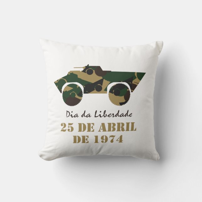 Symbool van militaire voertuigen van 25 april Revo Kussen (Voorkant)