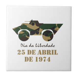 Symbool van militaire voertuigen van 25 april Revo Tegeltje