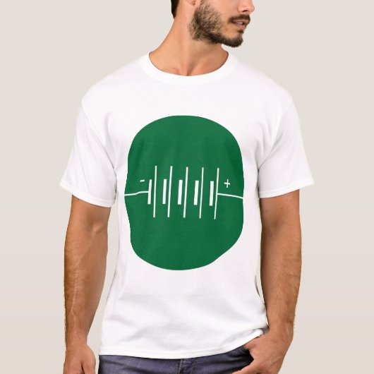 Symbool van omcirkelde batterijen t-shirt (Voorkant)