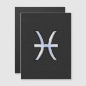 Symbool van pisces op zwarte slangenhuidstijl (Voorkant / Achterkant)