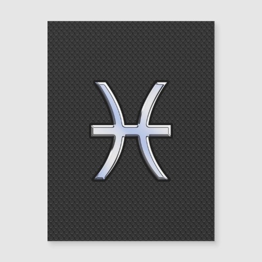 Symbool van pisces op zwarte slangenhuidstijl (Voorkant)