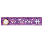 Symbool van Pisces Zodiac op Fuchsia Digital Camo Naambordje (Voorkant)