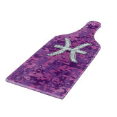 Symbool van Pisces Zodiac op Fuchsia Digital Camo Snijplank (Hoek)