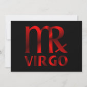 Symbool van Red Virgo Horoscope Kaart (Voorkant)