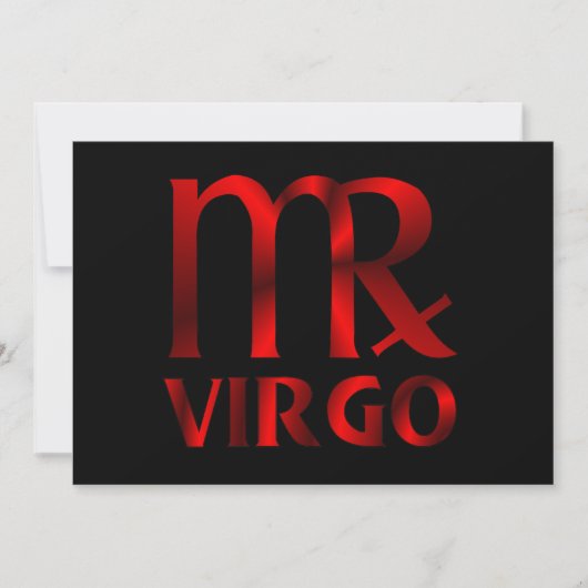 Symbool van Red Virgo Horoscope Kaart (Voorkant)