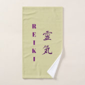 Symbool van Reiki in het Paars Bad Handdoek (Handdoek)