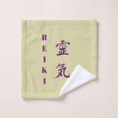 Symbool van Reiki in het Paars Bad Handdoek (Wasdoekje)