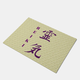 Symbool van Reiki in het Paars Deurmat