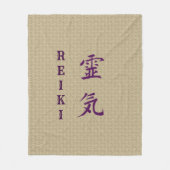Symbool van Reiki in het Paars Fleece Deken (Voorkant)