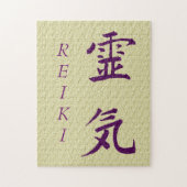 Symbool van Reiki in het Paars Legpuzzel (Verticaal)