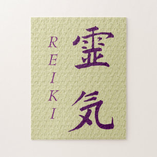 Symbool van Reiki in het Paars Legpuzzel