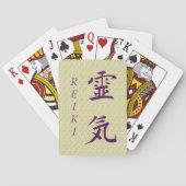 Symbool van Reiki in het Paars Pokerkaarten (Achterkant)