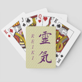 Symbool van Reiki in het Paars  Pokerkaarten