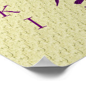 Symbool van Reiki in het Paars Poster (Hoek)