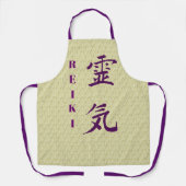 Symbool van Reiki in het Paars Schort (Voorkant)