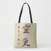 Symbool van Reiki in het Paars Tote Bag (Voorkant)