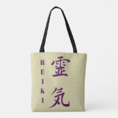 Symbool van Reiki in het Paars Tote Bag (Achterkant)