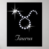 Symbool van Sparkly Diamond Taurus Poster (Voorkant)