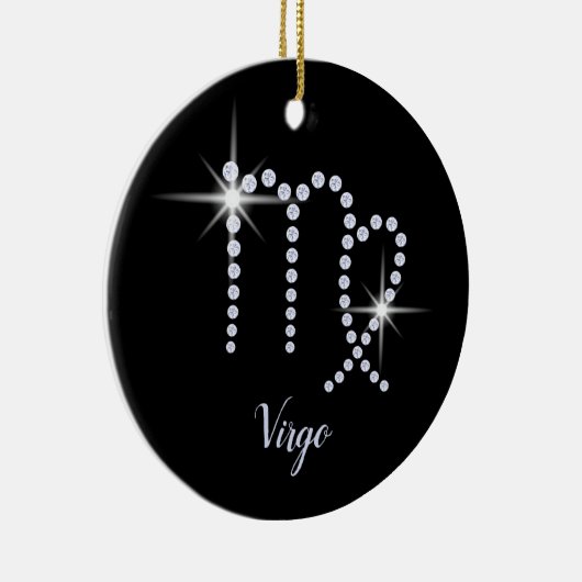 Symbool van Sparkly Diamonds Keramisch Ornament (Rechts)