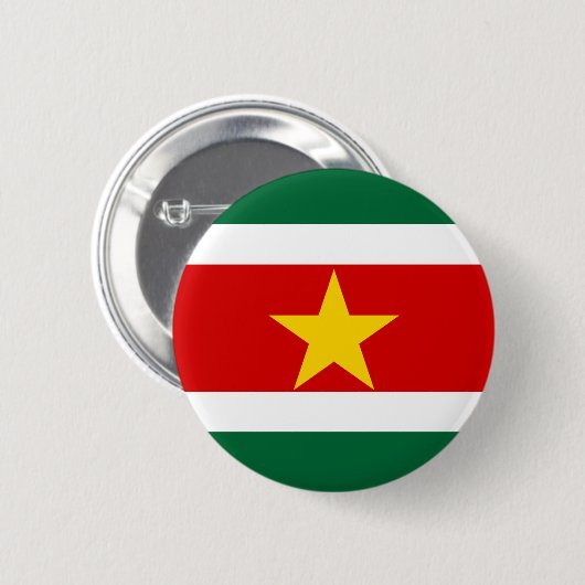 symbool van suriname surinam country ronde button 5,7 cm (Voorkant /achterkant)
