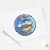 Symbool van vergeving ronde sticker (Envelop)