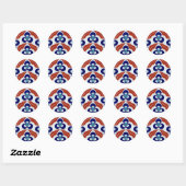 Symbool van vermogen/chin-teh-ma-nee ronde sticker (Vel)