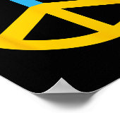 Symbool van vrede met de kleuren van de Oekraïense Poster (Hoek)