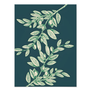 Symbool van Vrede: Olijftak met Olijven Foto Afdruk