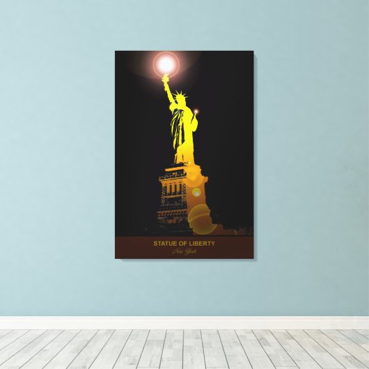 Symbool van Vrijheid: Statue of Liberty Canvas Pri (Insitu (Houten vloer))