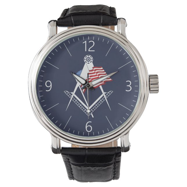 symbool van vrijmetselarij in de VS Horloge (Voorkant)