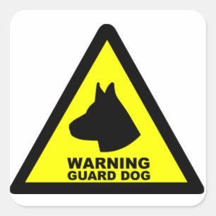 symbool van waakhond vierkante sticker