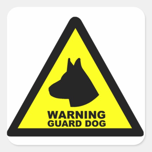 symbool van waakhond vierkante sticker (Voorkant)