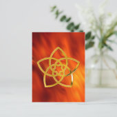 Symbool Venus Flower/GOLD Briefkaart (Staand voorkant)
