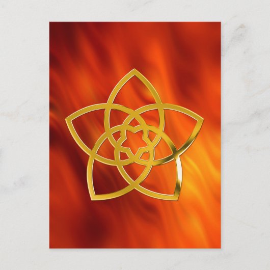 Symbool Venus Flower/GOLD Briefkaart (Voorkant)