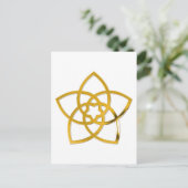 Symbool Venus Flower/GOLD Briefkaart (Staand voorkant)
