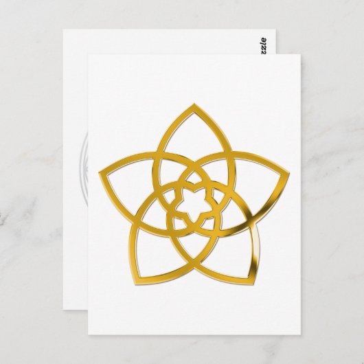 Symbool Venus Flower/GOLD Briefkaart (Voorkant / Achterkant)